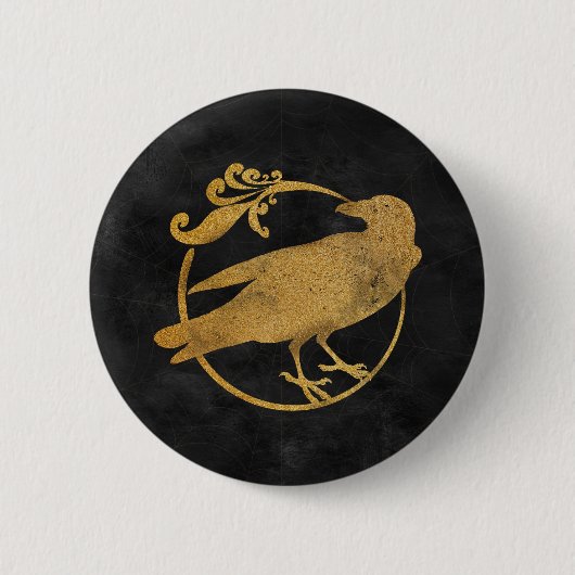 Gothic Glam | BUTTON | Raven | Zwart (Voorkant)