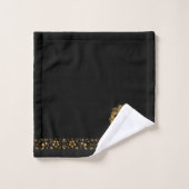 Gothic Glam | Dataset | Monogram goudschedel Bad Handdoek (Wasdoekje)