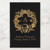 Gothic Glam | Etiket voor mini-flessen | Zwart (Enkel label)