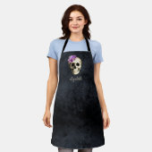 Gothic Glam Floral Skull Schort (Gedragen)