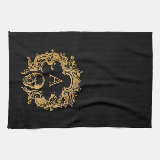 Gothic Glam | Keukenhanddoek | Zwart (Horizontaal)