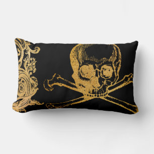 Gothic Glam   Lumbar Pillow   Goud en zwart Kussen