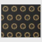 Gothic Glam Monogram Skull | Cadeaupapier (Vlak)