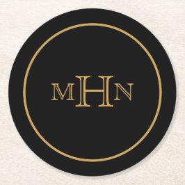 Gothic Glam | ONDERZETTER | Papier | Monogram | Zw