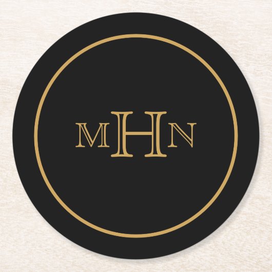 Gothic Glam | ONDERZETTER | Papier | Monogram | Zw (Voorkant)