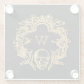 Gothic Glam | Onderzetters van glas | Zwart (Achterkant)