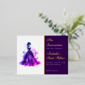 Gothic Glam Quince Folie Uitnodiging Briefkaart (Staand Voorkant)