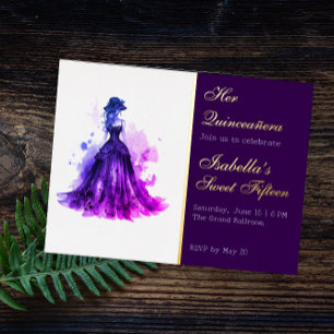 Gothic Glam Quince Folie Uitnodiging Briefkaart