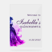 Gothic Glam Quince paars Acryl Bord (Voorkant)