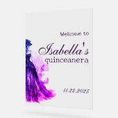 Gothic Glam Quince paarse Acryl Bord (Hoek)