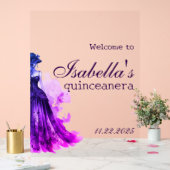 Gothic Glam Quince paarse Acryl Bord (Huwelijk)