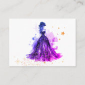 Gothic Glam Quince paarse behuizingskaart Informatiekaartje (Achterkant)