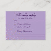 Gothic Glam Quince paarse behuizingskaart Informatiekaartje (Voorkant)