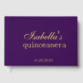 Gothic Glam Quince paarse Gastenboek (Voorkant)