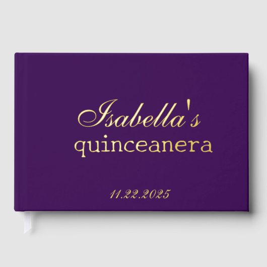 Gothic Glam Quince paarse Gastenboek (Voorkant)