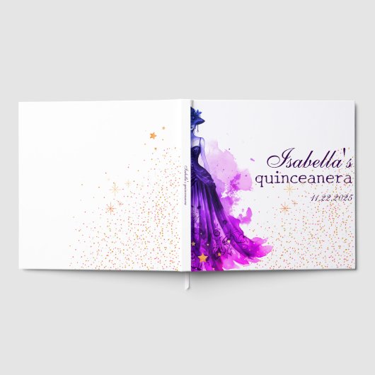 Gothic Glam Quince paarse Gastenboek (Volledig)