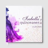 Gothic Glam Quince paarse Gastenboek (Voorkant)