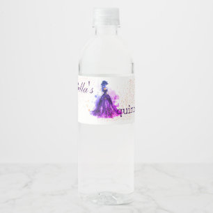 Gothic Glam Quince paarse jurk Waterfles Etiket