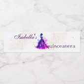 Gothic Glam Quince purple dress Waterfles Etiket (Enkel label)