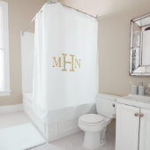 Gothic Glam | Schoengordijn | Monogram | wit Douchegordijn (In situ)