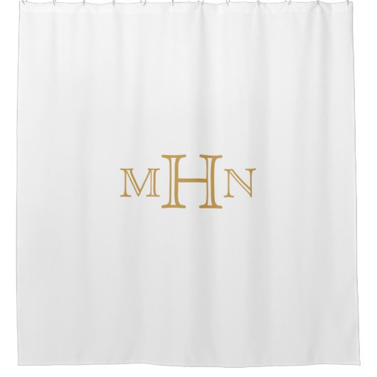 Gothic Glam | Schoengordijn | Monogram | wit Douchegordijn (Voorkant)