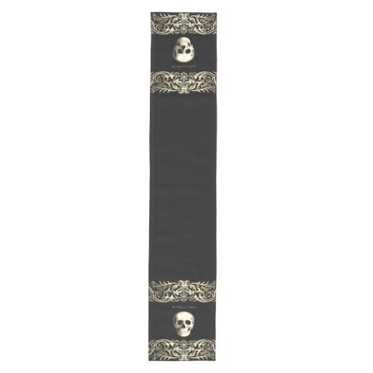 Gothic Glam Skull - Gepersonaliseerd Medium Tafelloper (Voorkant)