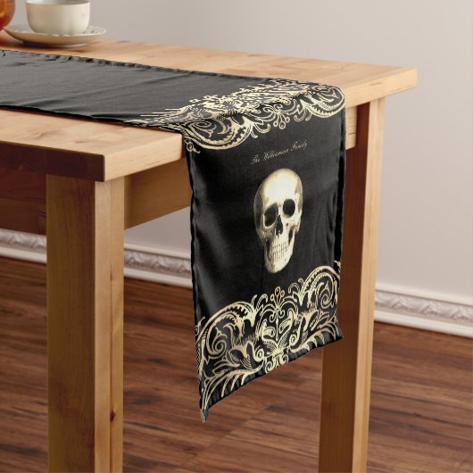 Gothic Glam Skull - Gepersonaliseerd Medium Tafelloper (Voorbeeld)