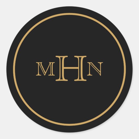 Gothic Glam | STICKER | Monogram | Zwart (Voorkant)