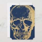 gothic glam | Uitnodigingen | Donker Blauw (Achterkant)