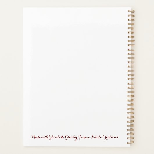 Gothic Glam Vamp Lip Planner (Achterkant)