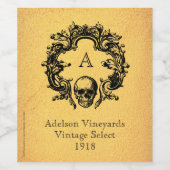 Gothic Glam | Wijnlabel | Goud Wijn Etiket (Enkel label)