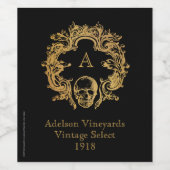 Gothic Glam | Wijnlabel | Zwart Wijn Etiket (Enkel label)