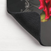 Gothic Glamor Red Rose Black Ornamental Glam Muismat (Hoek)