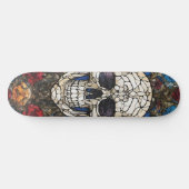 Gothic Glas-in-lood schedel ontwerp Persoonlijk Skateboard (Horizontaal)
