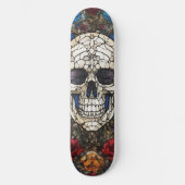 Gothic Glas-in-lood schedel ontwerp Persoonlijk Skateboard (Voorkant)
