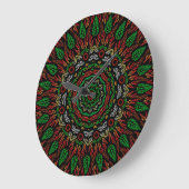 Gothic Glas in lood verlaat Mandala Pattern Grote Klok (Hoek)