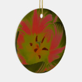 Gothic Gloomy Red Tulip Aangepaste verjaardag Keramisch Ornament (Rechts)