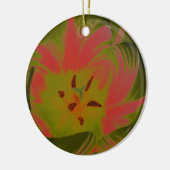 Gothic Gloomy Red Tulip Aangepaste verjaardag Keramisch Ornament (Links)