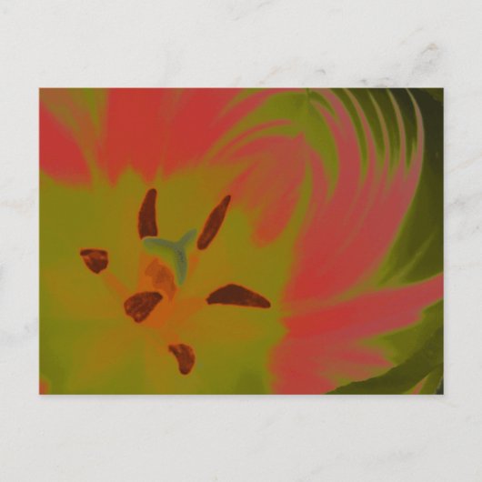 Gothic Gloomy Red Tulip Briefkaart (Voorkant)