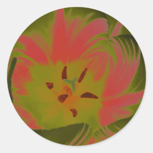 Gothic Gloomy Red Tulip Sticker