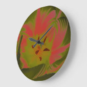 Gothic Gloomy Red Tulip Wall klok (Hoek)