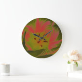 Gothic Gloomy Red Tulip Wall klok (Huis)