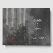 Gothic Glow Candle Light Rozen Weddenschap Gastenboek (Voorkant)