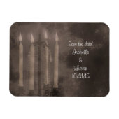 Gothic Glow Candle Light Rozen Weddenschap Magneet (Horizontaal)