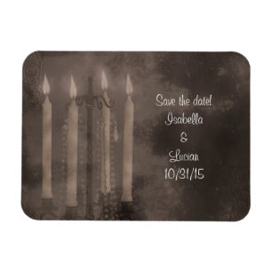 Gothic Glow Candle Light Rozen Weddenschap Magneet