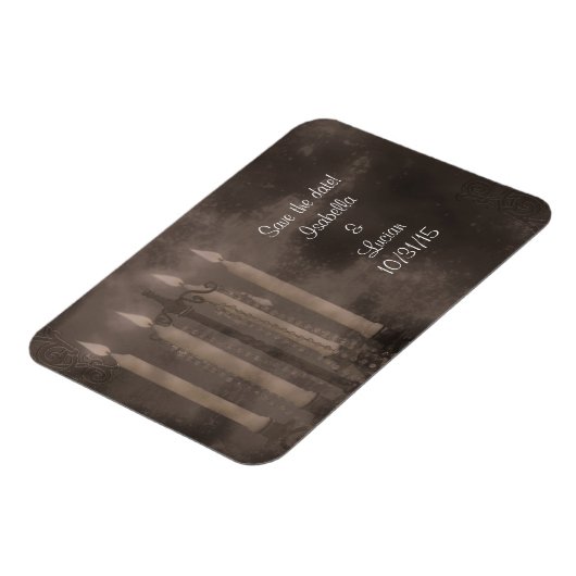 Gothic Glow Candle Light Rozen Weddenschap Magneet (Linkerzijde)