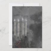 Gothic Glow Candle Light Rozen Weddenschap set Kaart (Voorkant)
