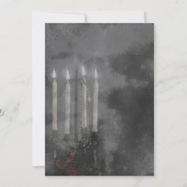 Gothic Glow Candle Light Rozen Weddenschap set Kaart