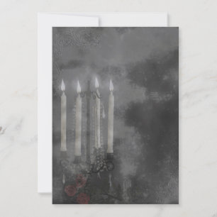 Gothic Glow Candle Light Rozen Weddenschap set Kaart