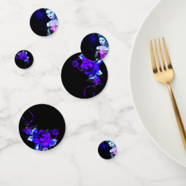 Gothic Glow Skeleton Skull Girl Halloween Party Confetti